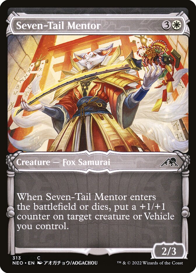 Seven-Tail Mentor, Kamigawa: neon dynasty Card Art