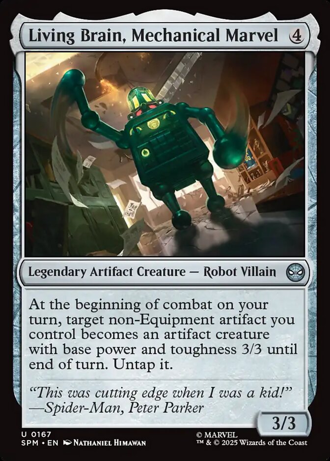 Living Brain, Mechanical Marvel, Marvel'S Spider-Man Card Art