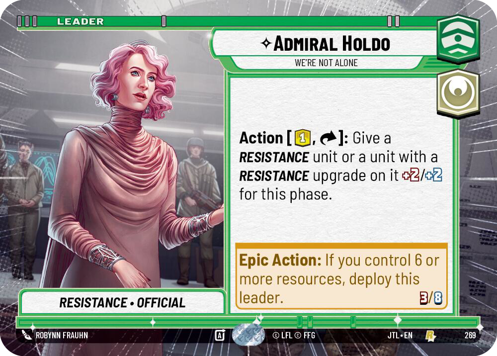 Admiral Holdo, We're Not Alone, Jump to Lightspeed Card Art