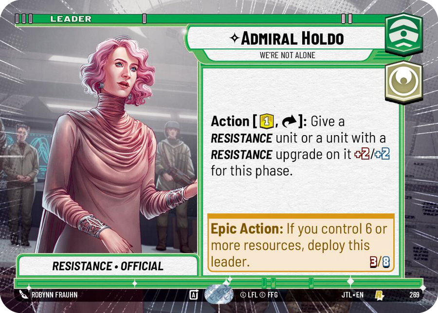 Admiral Holdo, We're Not Alone, Jump to Lightspeed Card Art