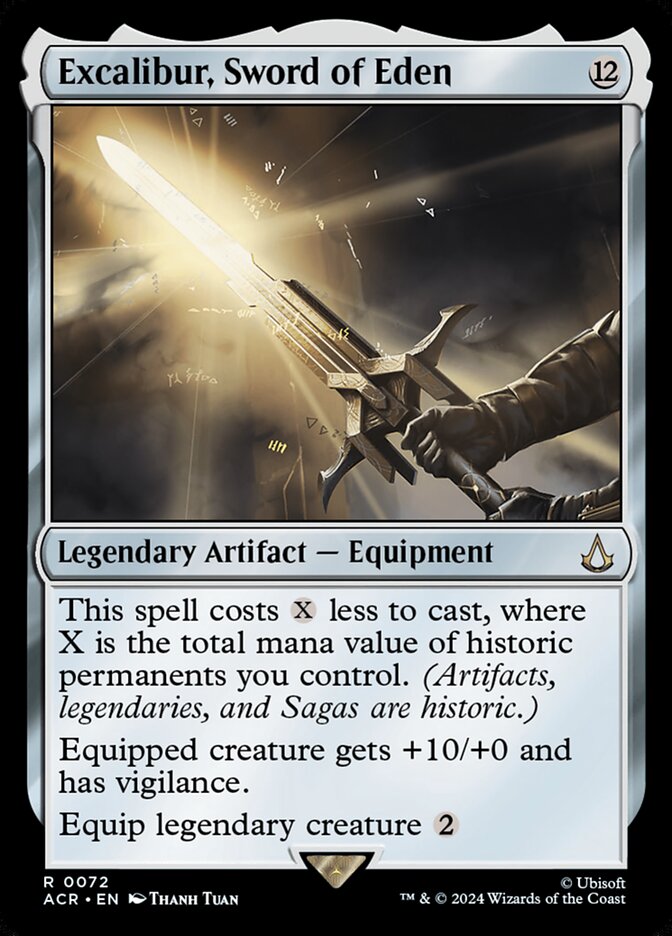 Excalibur, Sword of Eden, Assassin'S Creed Card Art
