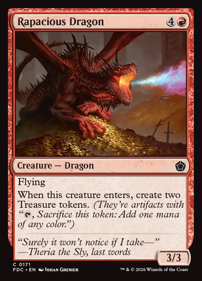 Rapacious Dragon, Foundations Commander Card Art