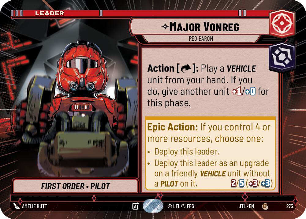 Major Vonreg, Red Baron, Jump to Lightspeed Card Art