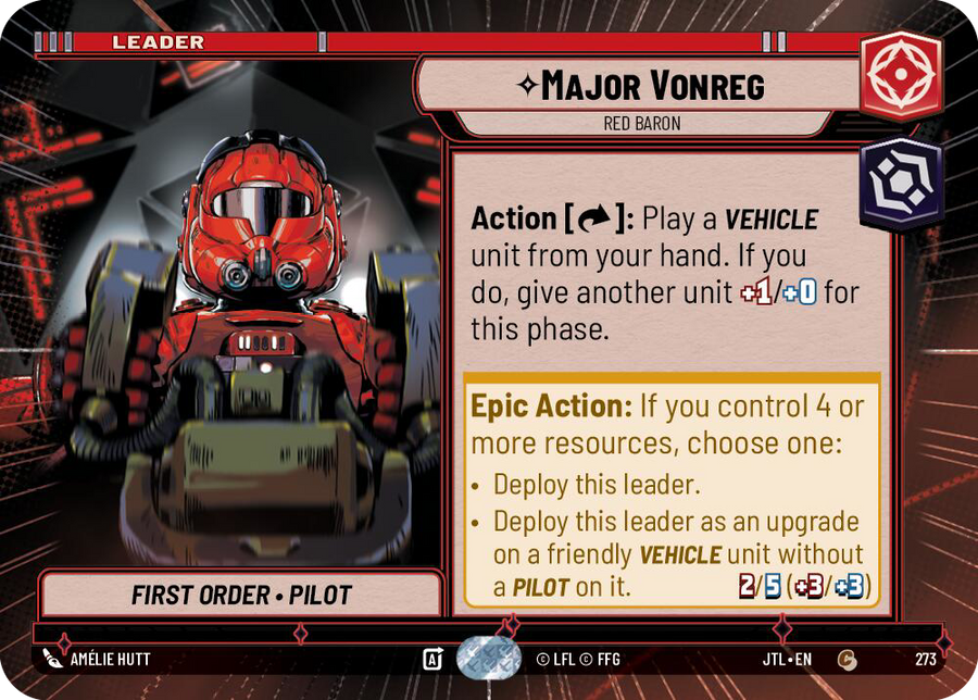 Major Vonreg, Red Baron, Jump to Lightspeed Card Art