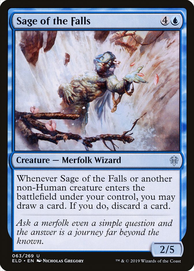 Sage of the Falls, Throne of eldraine Card Art