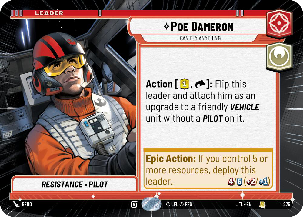Poe Dameron, I Can Fly Anything, Jump to Lightspeed Card Art