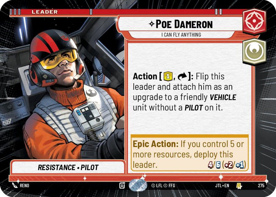 Poe Dameron, I Can Fly Anything, Jump to Lightspeed Card Art