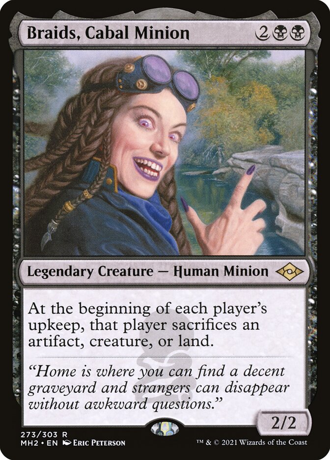 Braids, Cabal Minion, Modern horizons 2 Card Art