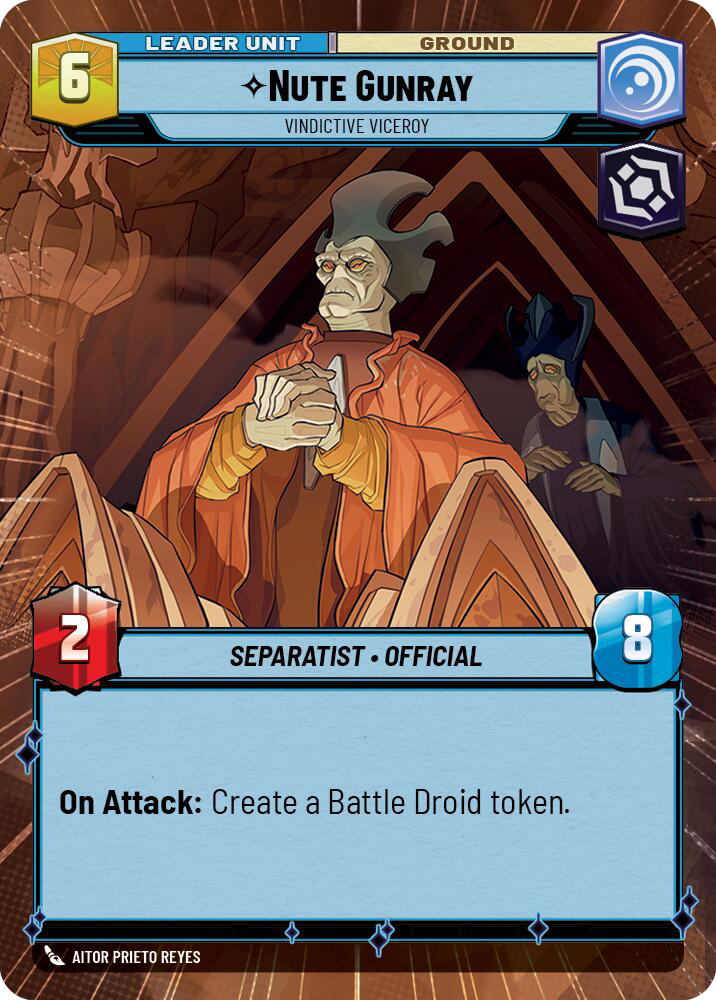 Nute Gunray, Vindictive Viceroy, Twilight of the Republic Card Art