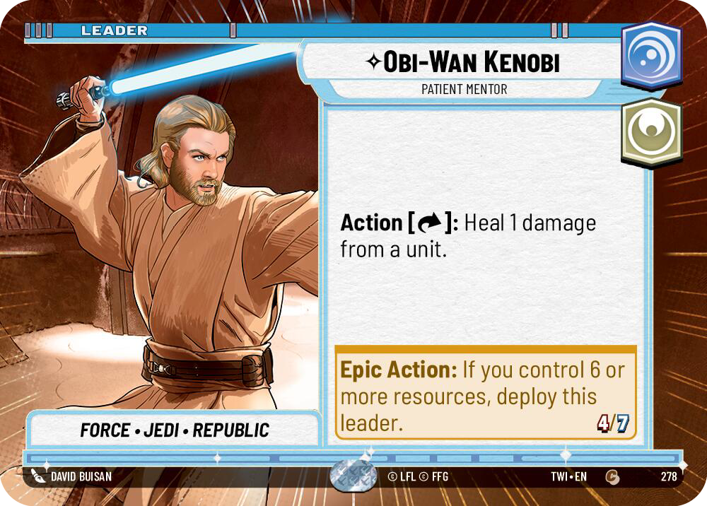 Obi-Wan Kenobi, Patient Mentor, Twilight of the Republic Card Art