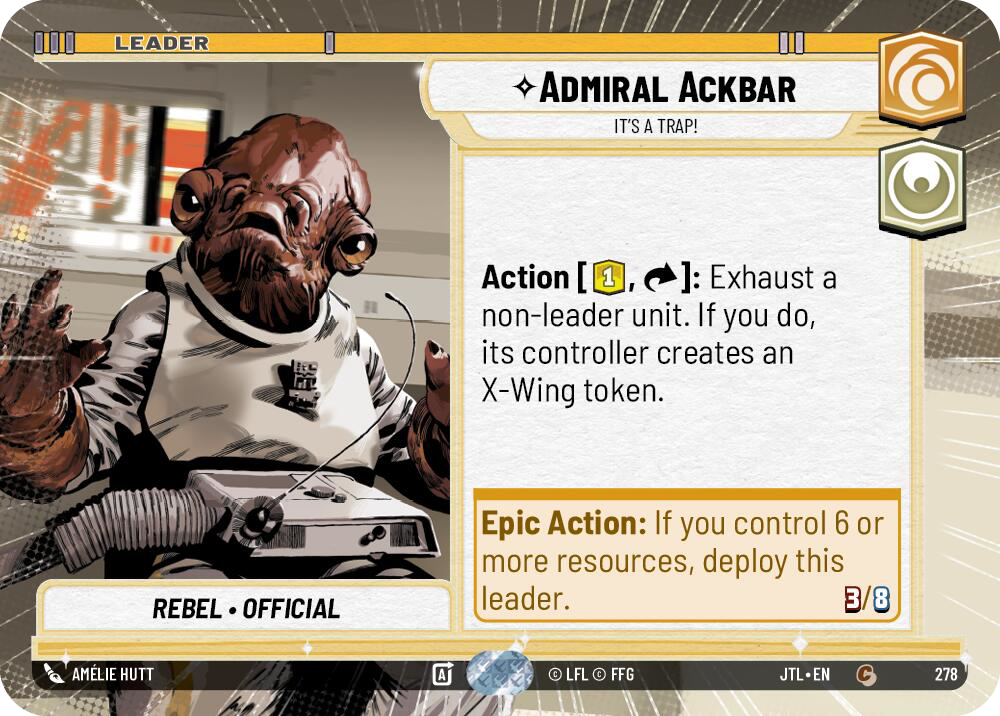 Admiral Ackbar, It's A Trap!, Jump to Lightspeed Card Art
