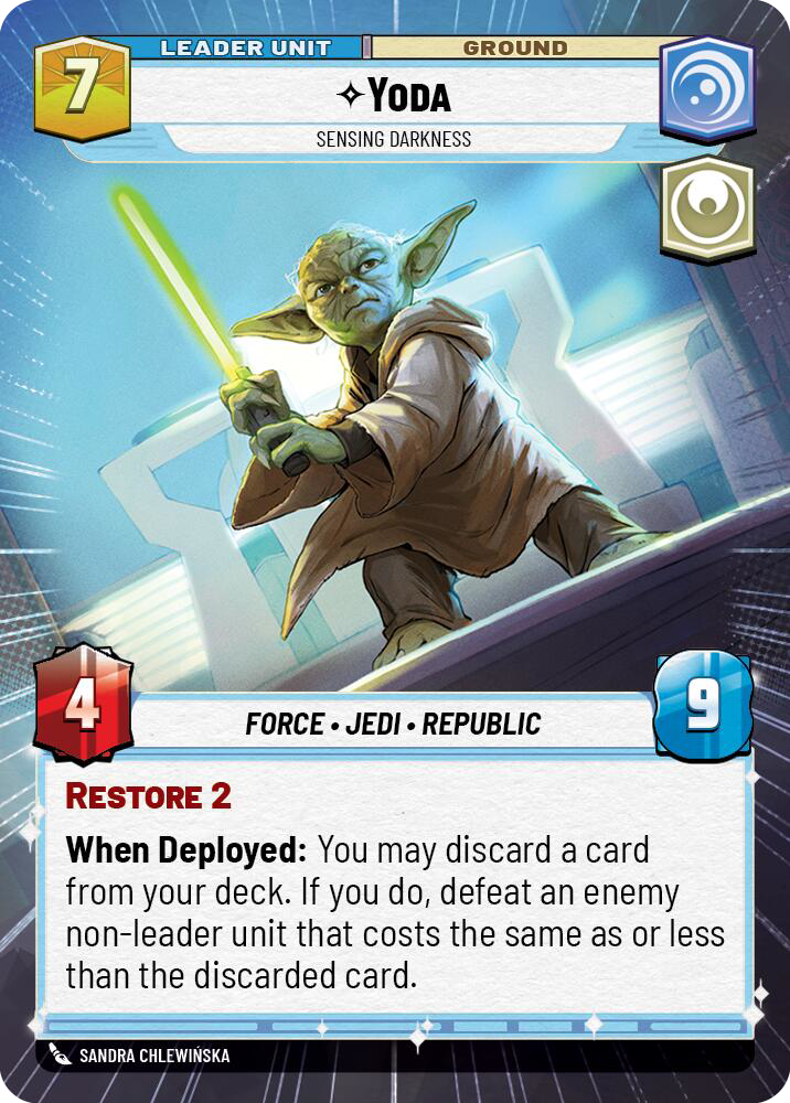 Yoda, Sensing Darkness, Twilight of the Republic Card Art