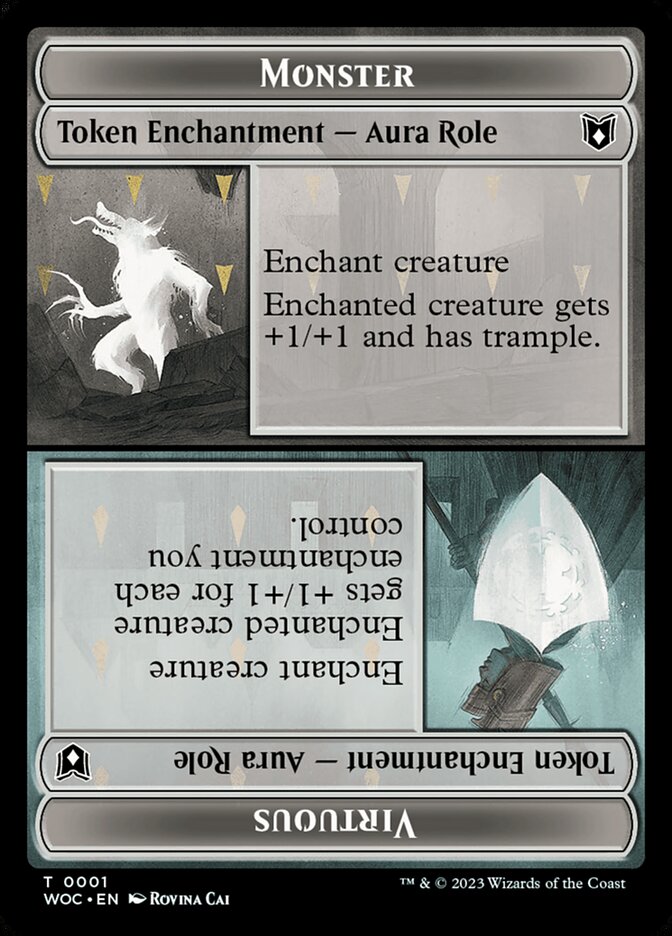 Monster // Virtuous, Wilds Of Eldraine Commander Tokens Card Art