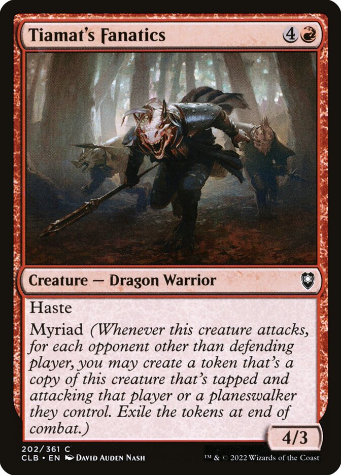 Tiamat's Fanatics, Commander legends: battle for baldur's gate Card Art
