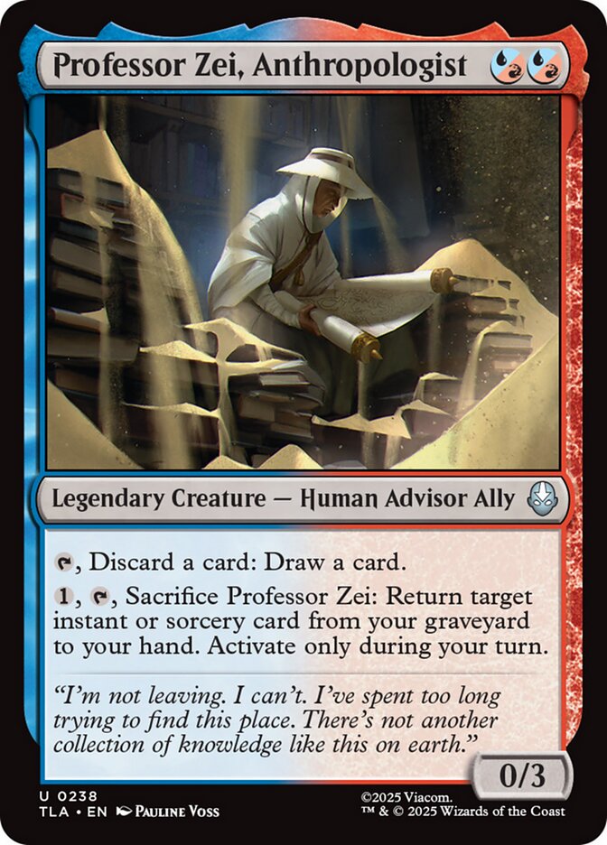 Professor Zei, Anthropologist, Avatar: The Last Airbender Card Art