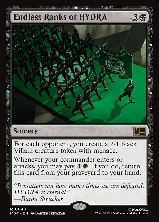 Endless Ranks of HYDRA, Marvel Super Heroes Commander Card Art