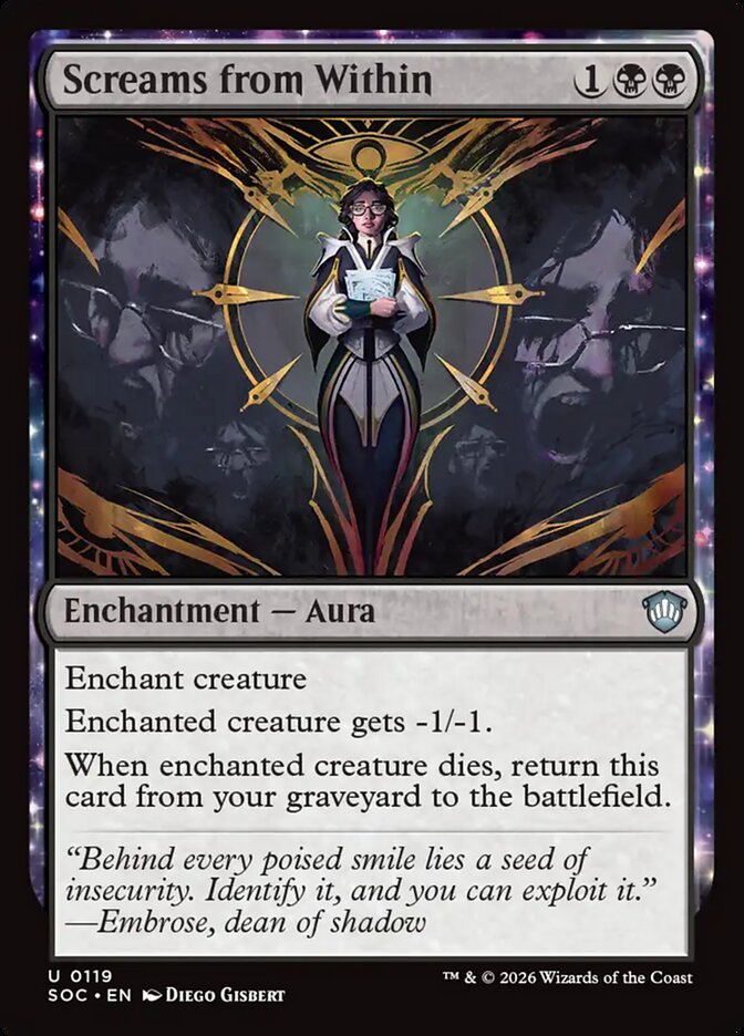 Screams from Within, Secrets Of Strixhaven Commander Card Art