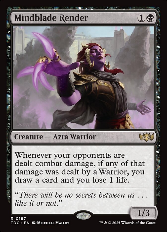 Mindblade Render, Tarkir: Dragonstorm Commander Card Art