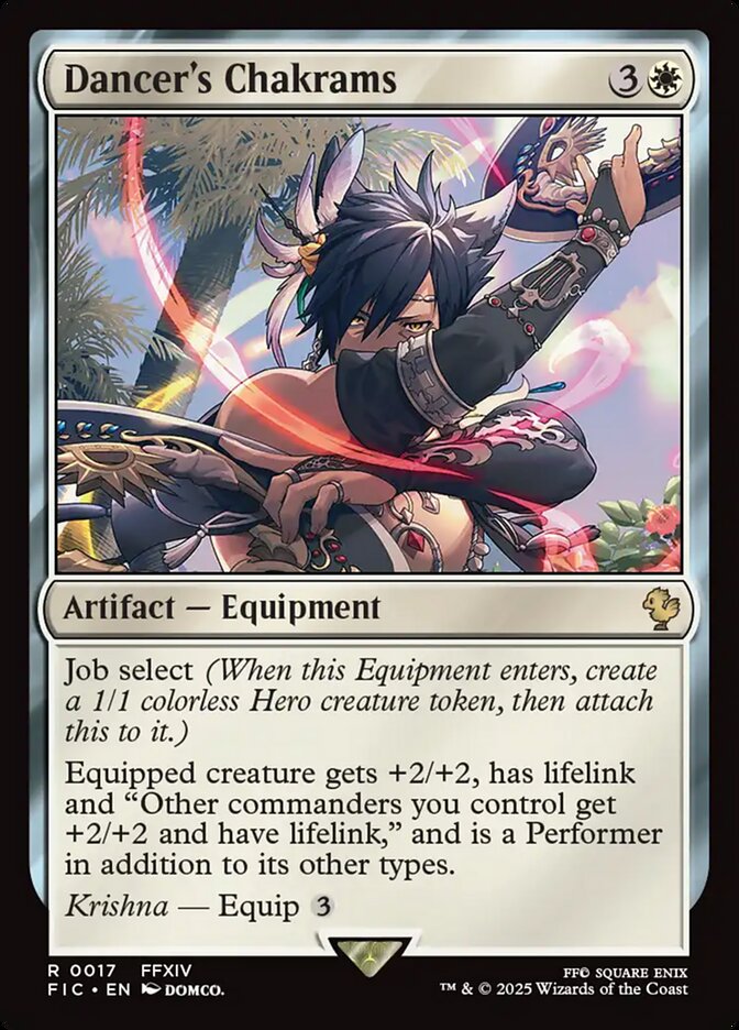 Dancer's Chakrams, Final fantasy commander Card Art