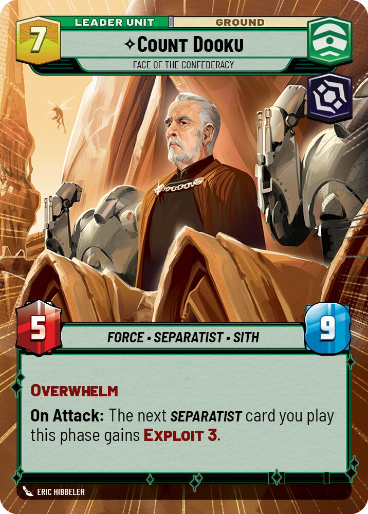 Count Dooku, Face of the Confederacy, Twilight of the Republic Card Art