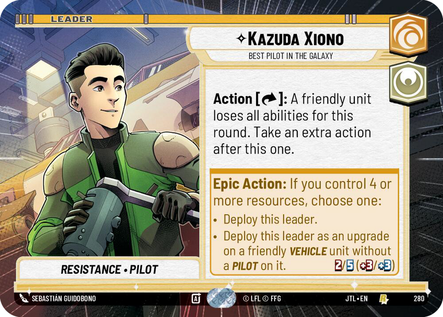 Kazuda Xiono, Best Pilot in the Galaxy, Jump to Lightspeed Card Art