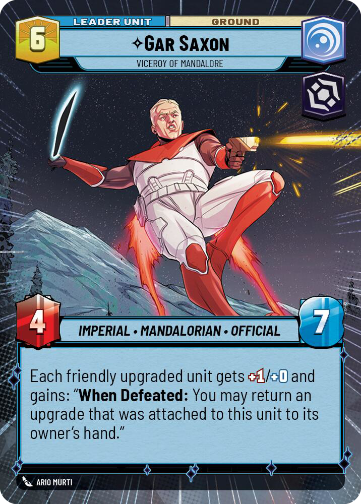 Gar Saxon, Viceroy of Mandalore, Shadows of the Galaxy Card Art