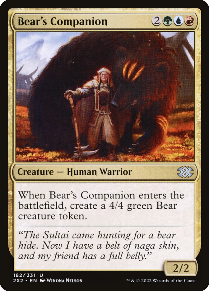 Bear's Companion, Double masters 2022 Card Art