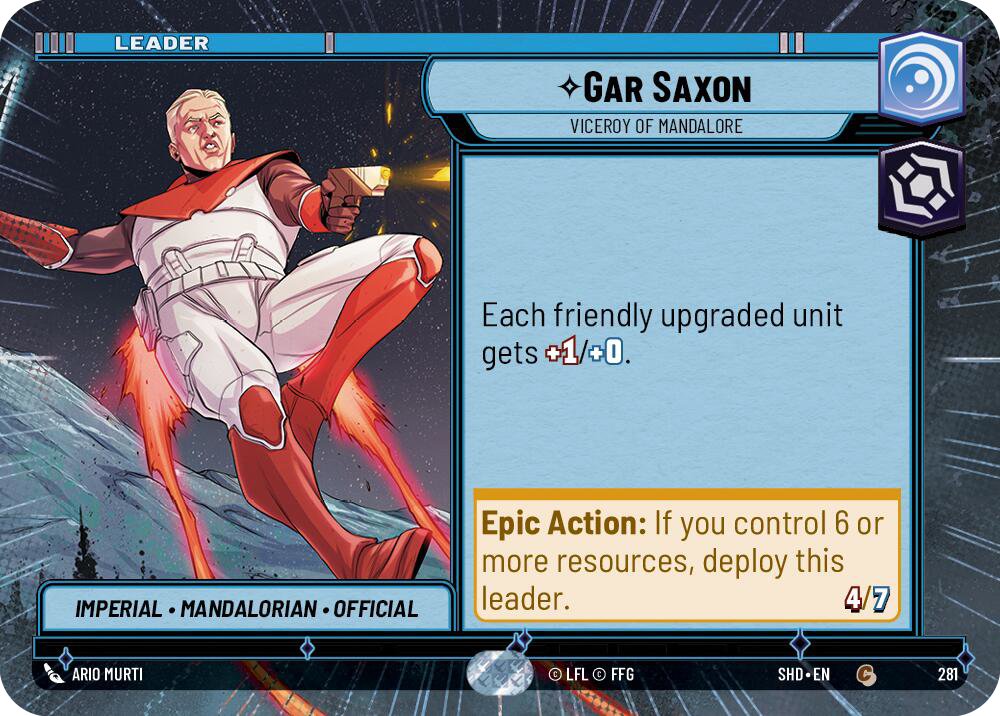 Gar Saxon, Viceroy of Mandalore, Shadows of the Galaxy Card Art