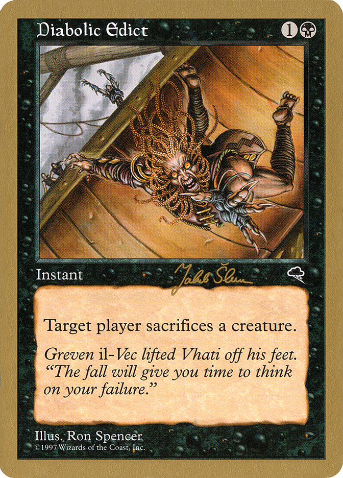 Diabolic Edict, World championship decks 1999 Card Art