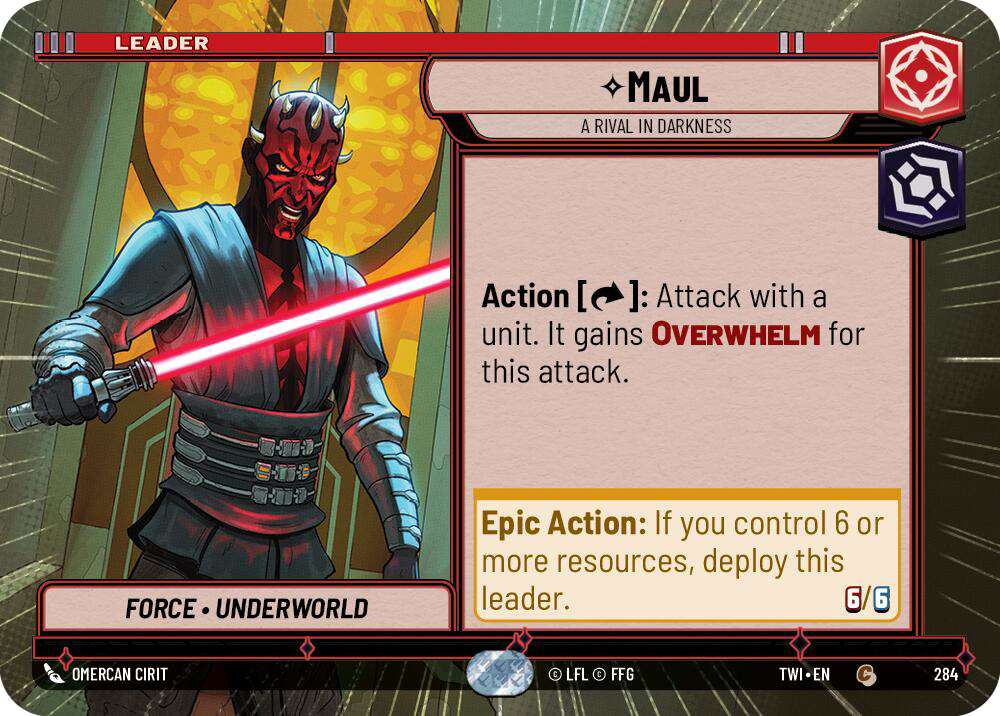 Maul, A Rival in Darkness, Twilight of the Republic Card Art