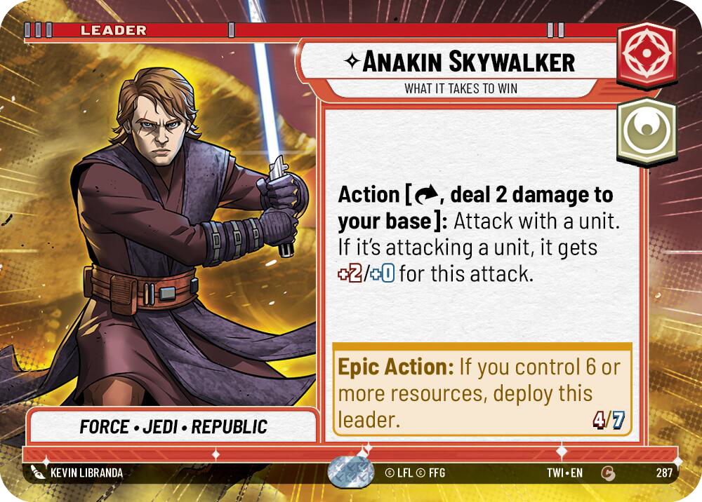 Anakin Skywalker, What it Takes to Win, Twilight of the Republic Card Art
