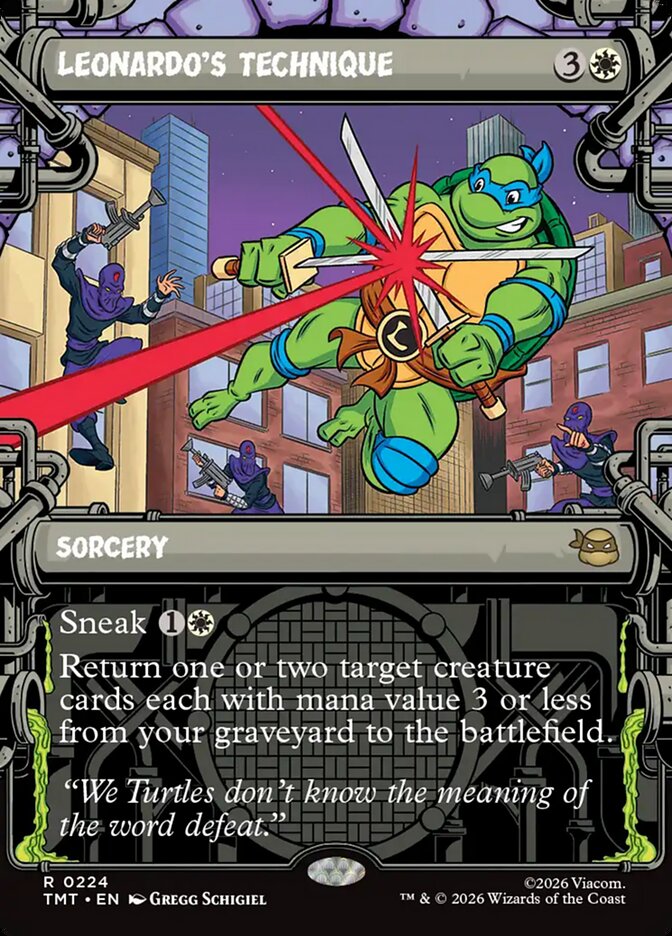 Leonardo's Technique, Teenage Mutant Ninja Turtles Card Art