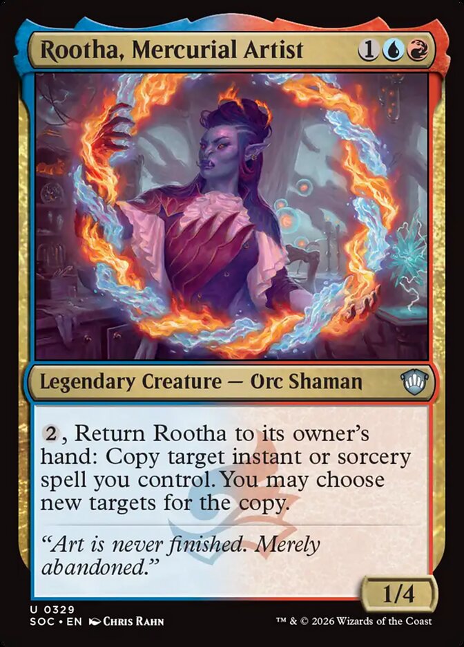 Rootha, Mercurial Artist, Secrets Of Strixhaven Commander Card Art