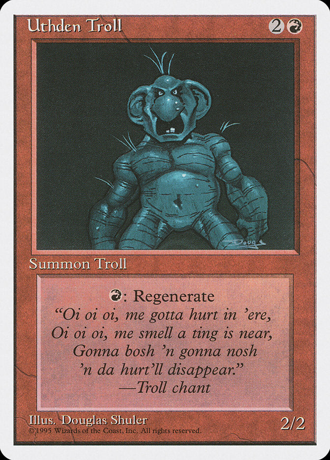 Uthden Troll, Fourth edition Card Art