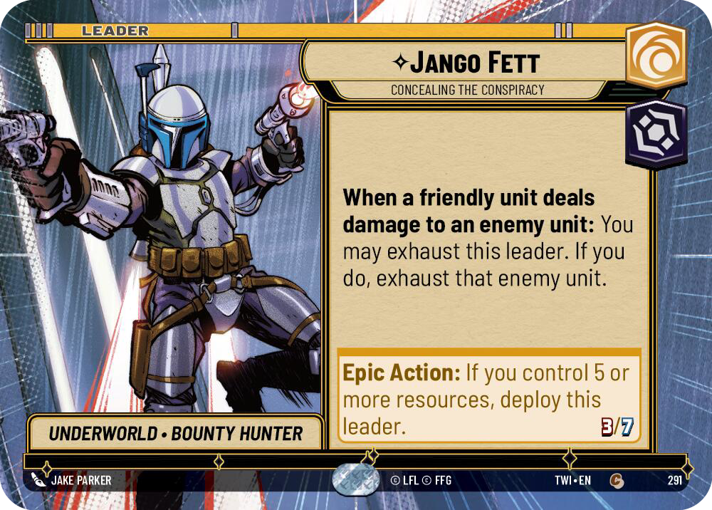 Jango Fett, Concealing the Conspiracy, Twilight of the Republic Card Art