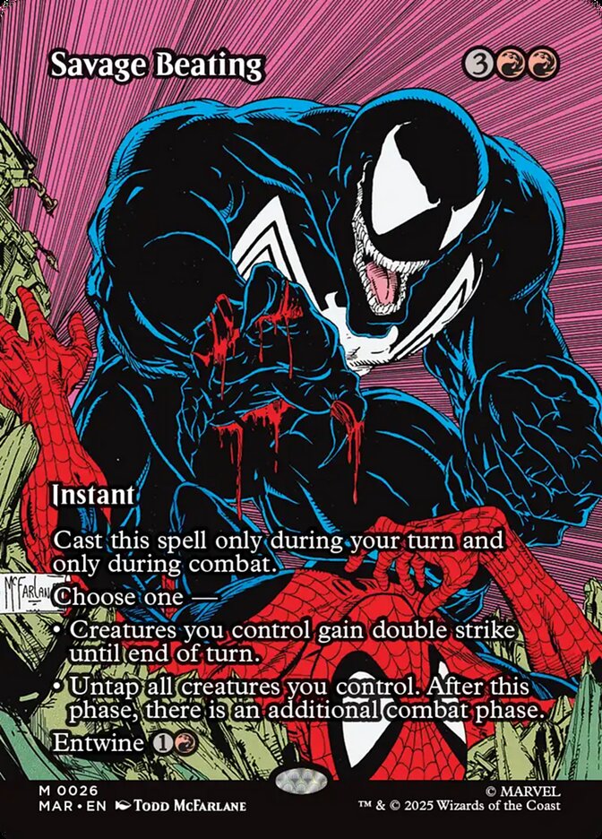 Savage Beating, Marvel Universe Card Art