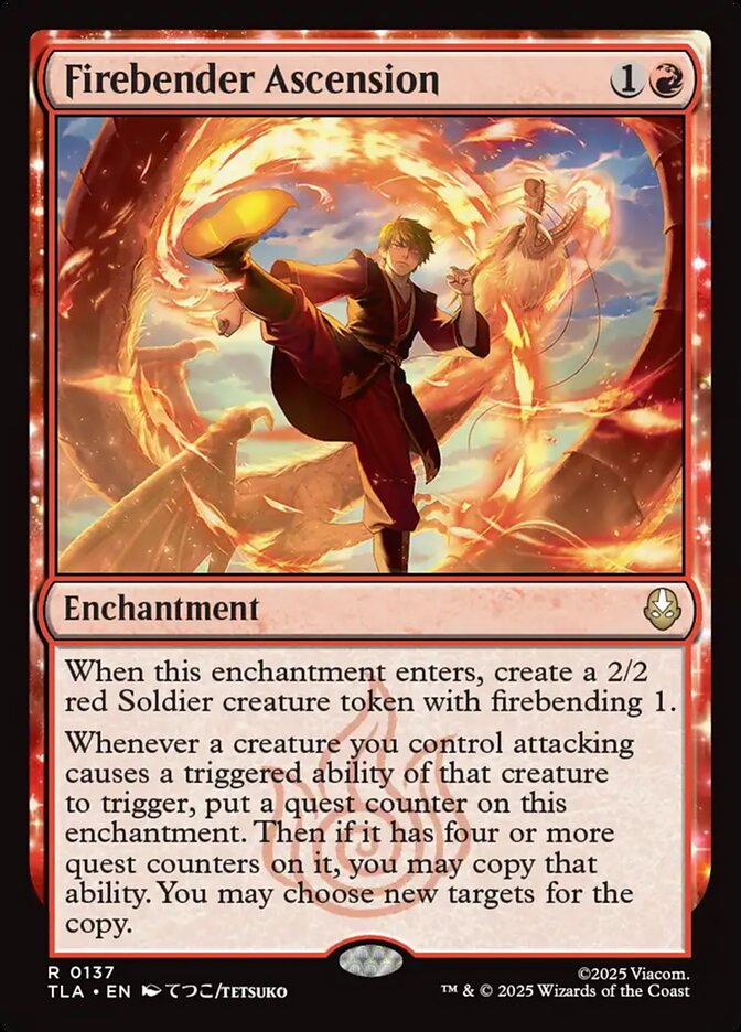 Firebender Ascension, Avatar: The Last Airbender Card Art