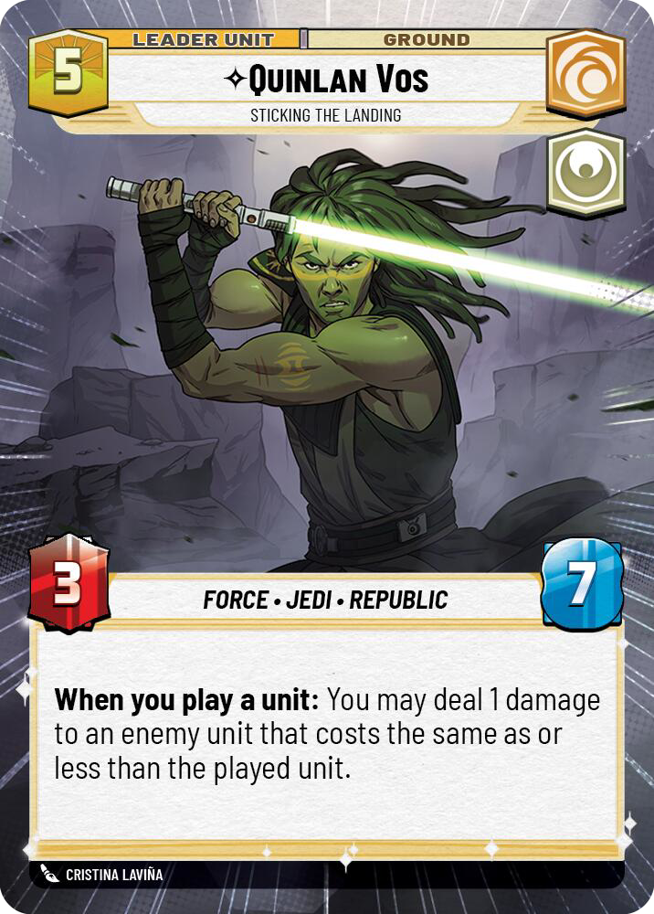 Quinlan Vos, Sticking the Landing, Twilight of the Republic Card Art