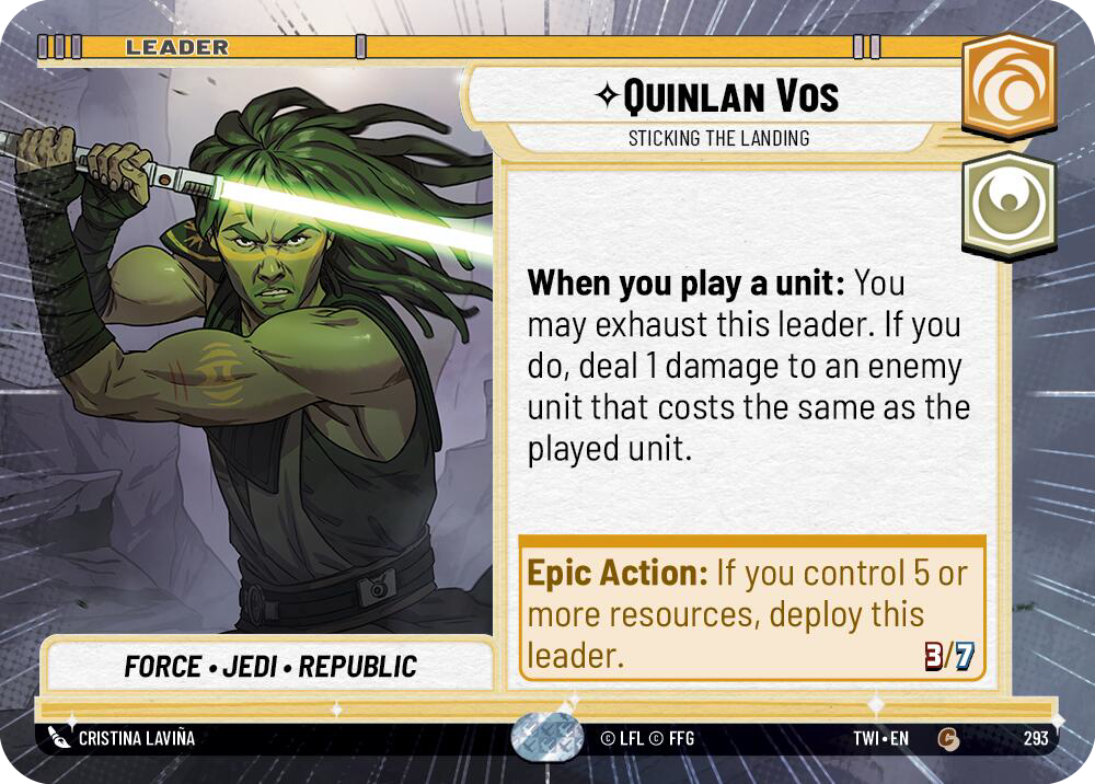 Quinlan Vos, Sticking the Landing, Twilight of the Republic Card Art