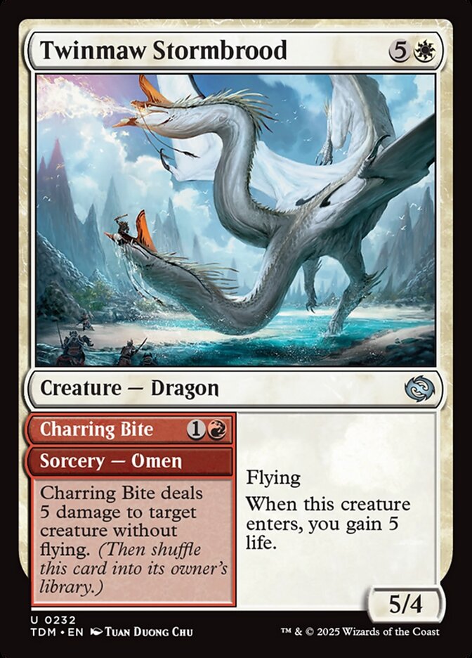 Twinmaw Stormbrood // Charring Bite, Tarkir: dragonstorm Card Art