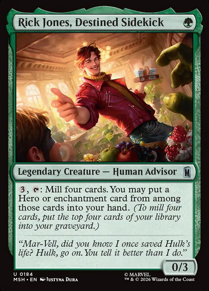 Rick Jones, Destined Sidekick, Marvel Super Heroes Card Art