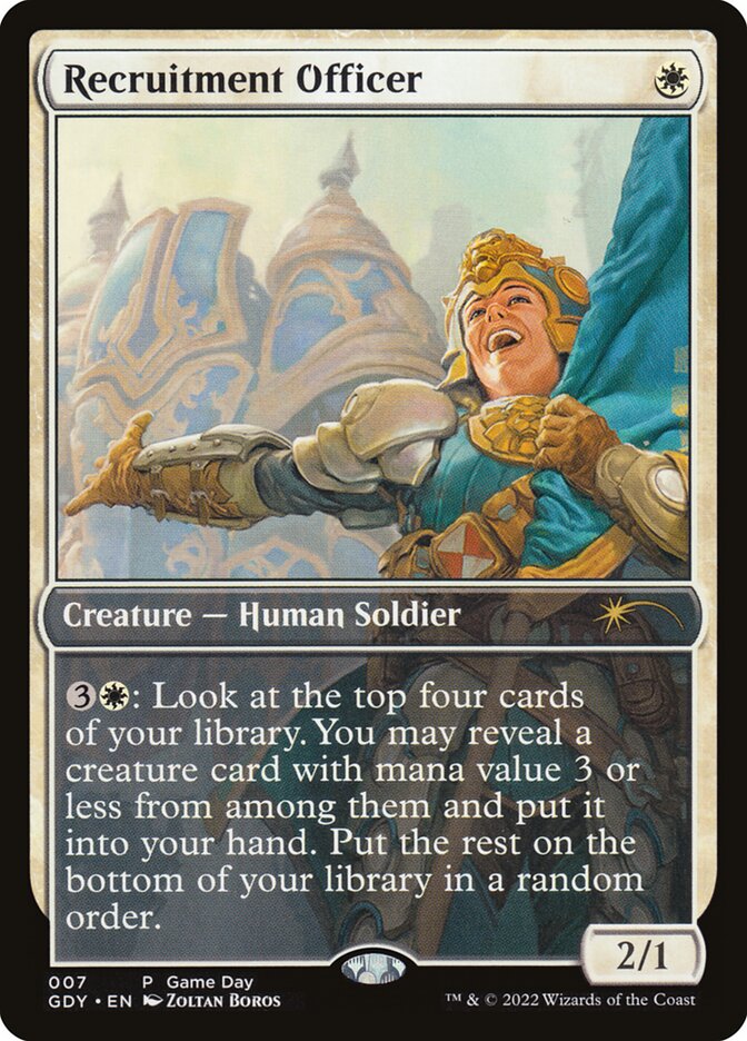 Recruitment Officer, Game Day Promos Card Art