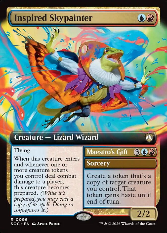Inspired Skypainter // Maestro's Gift, Secrets Of Strixhaven Commander Card Art