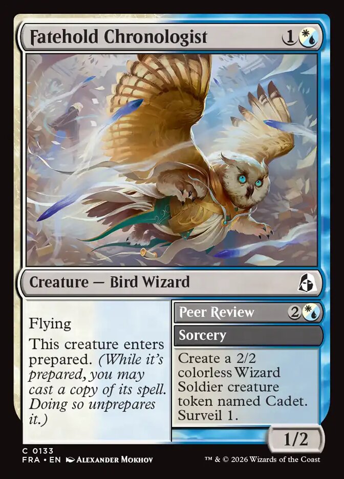 Fatehold Chronologist // Peer Review, Reality Fracture Card Art