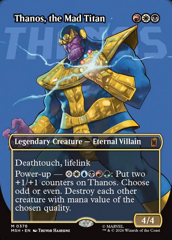 Thanos, the Mad Titan, Marvel Super Heroes Card Art