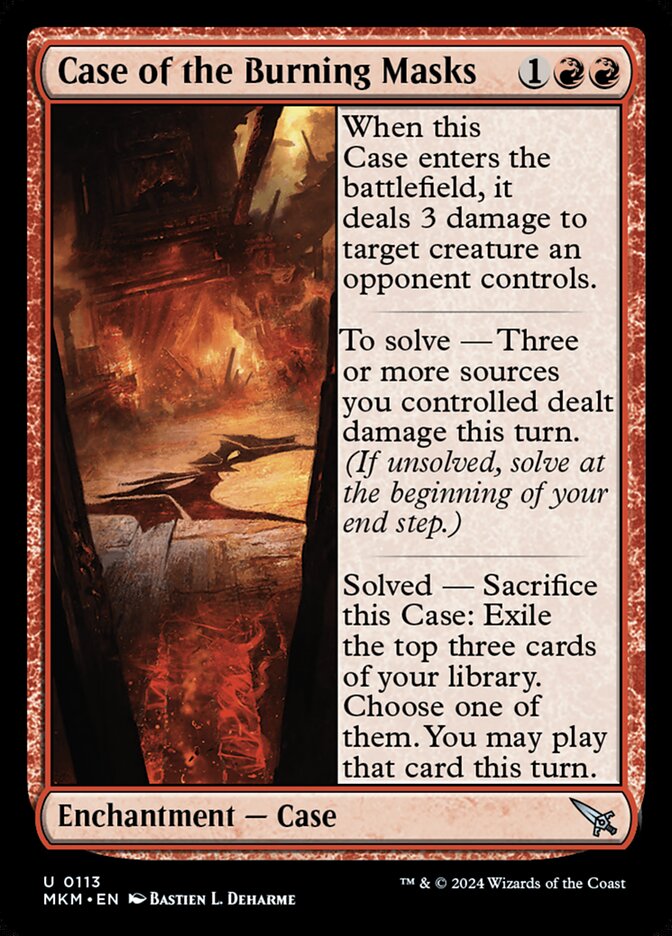 Case of the Burning Masks, Murders At Karlov Manor Card Art