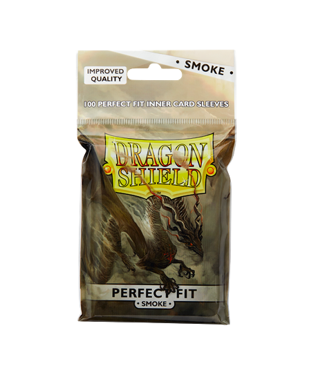 Dragon Shield - 100 Sleeves - Perfect Fit size - Top Loading - Smoke