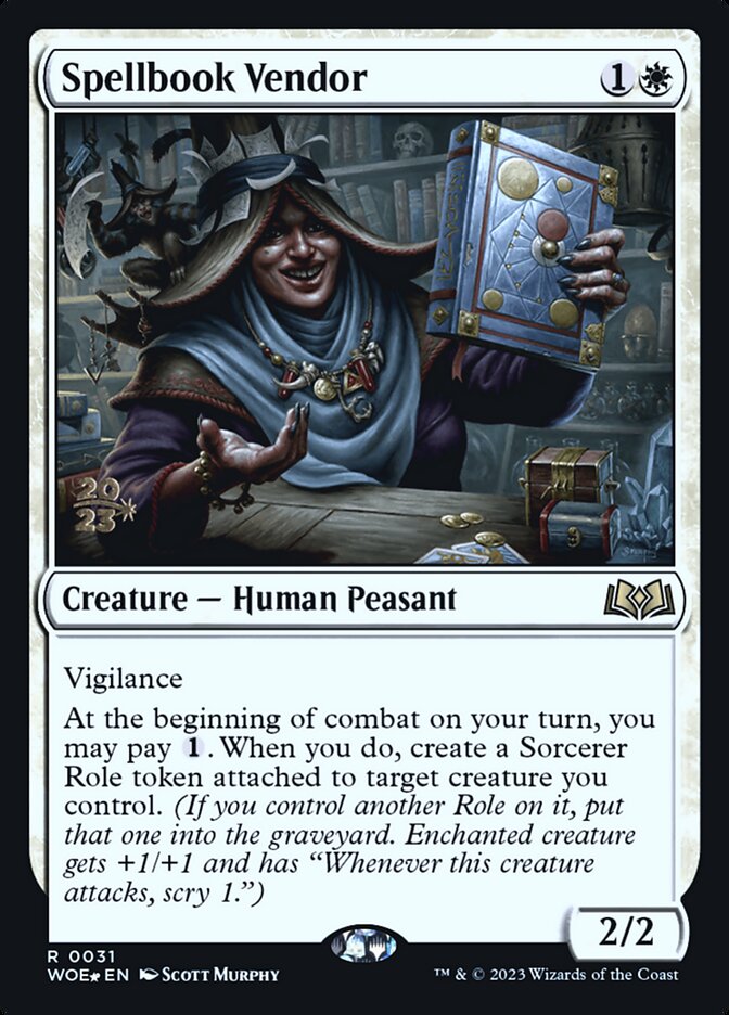 Spellbook Vendor, Wilds Of Eldraine Promos Card Art