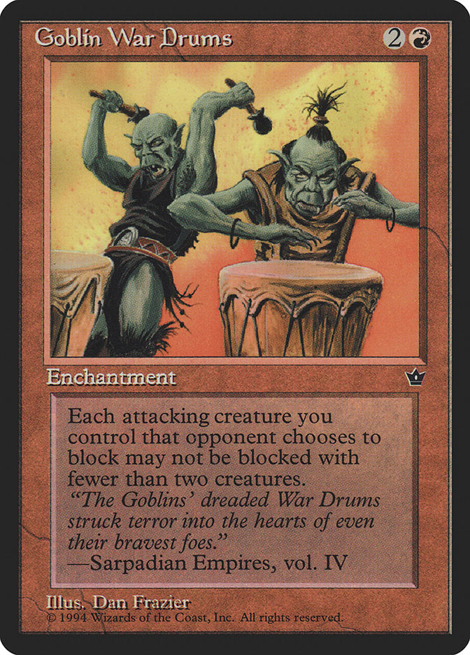 Goblin War Drums, Fallen Empires Card Art