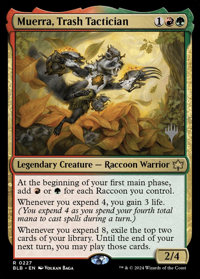 Muerra, Trash Tactician, Bloomburrow promos Card Art